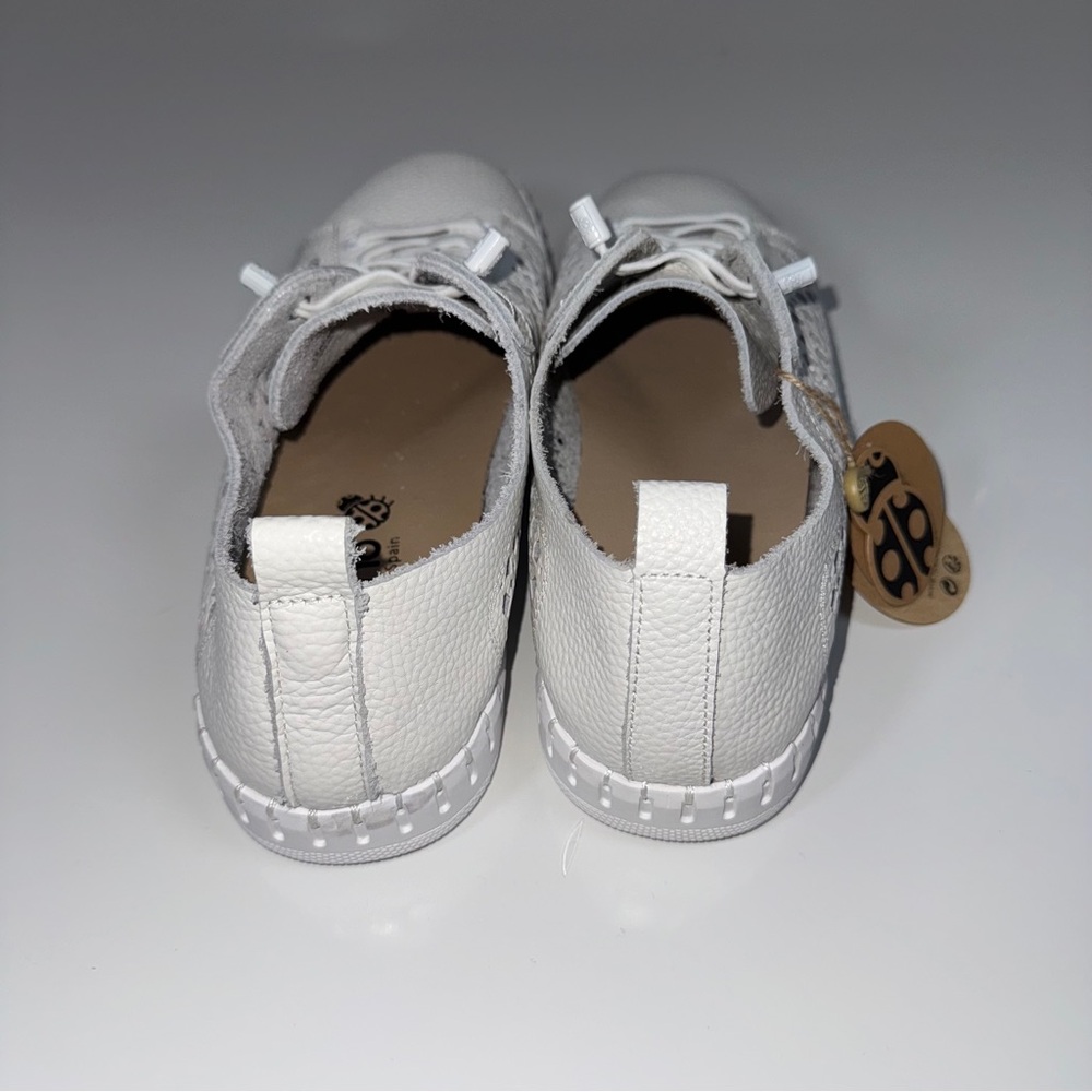 Yokono‎ Leather Laser Cut Sneakers White Women’s Size 41 - Picture 8 of 16
